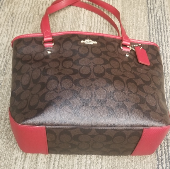 Brown & Red Coach bag - Picture 6 of 7